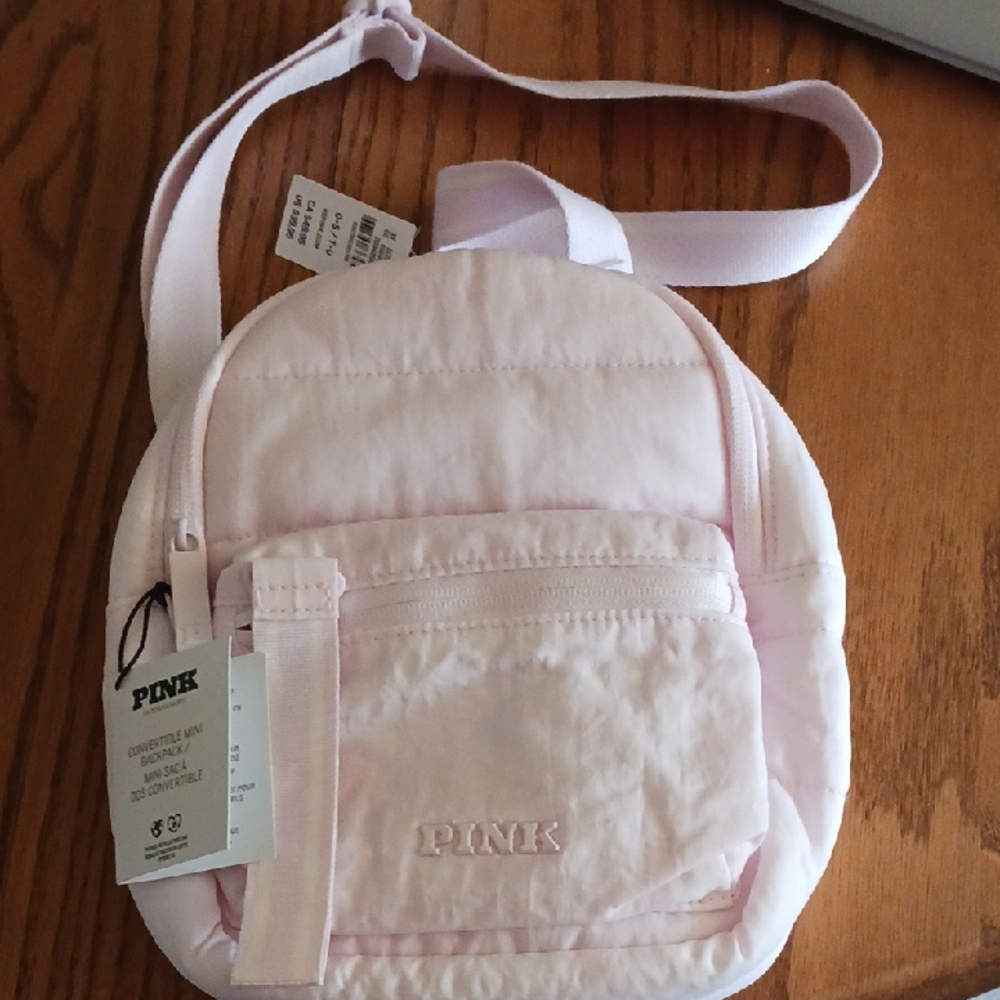 PINK Victoria's Secret Pink Quilted Backpack/crossbody NWT